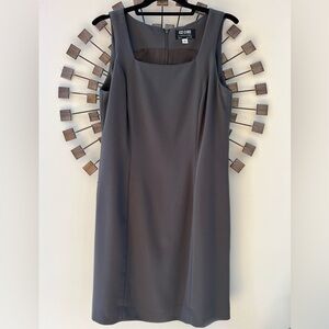 Ice cube by Michael Office Dress. Dark grey/olive. Fully lined. Zip back